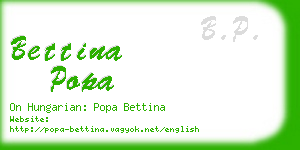 bettina popa business card
